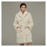 WIZWID:위즈위드 - [FURISM:퍼리즘]Tailored Coat 테일러드 양털코트_아이보리 WIZWID