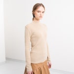 WIZWID:위즈위드 - [DYS:디와이에스][10%SALE]Skin Knit Beige - - Hi-Neck Slim Fit Knit WIZWID
