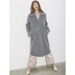 비디더블유 | WIZWID:위즈위드 - [2ndSWBD:세컨드에스더블유비디]Stripe Belt Coat_Sb1604co5001 WIZWID