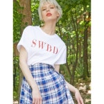 WIZWID:위즈위드 - [2ndSWBD:세컨드에스더블유비디][10%SALE+20%쿠폰][2ndswbd] Swbd Logo Tee_White WIZWID