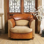 WIZWID:위즈위드 - [Vaness Deco:바네스 데코][바네스데코] 빈티지 카멜 1인소파 (Sbi Sf 007) WIZWID