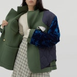 WIZWID:위즈위드 - [LES VACANCES:레 바캉스]Inside-Out Oversize Quilted Blazer Jacket [Olive] WIZWID