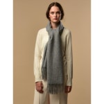 WIZWID:위즈위드 - [PURE CASHMERE NYC:퓨어 캐시미어][45% 할인]Tassel Scarf_Light Grey WIZWID