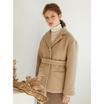 WIZWID:위즈위드 - [OV:오브][오브] Button Point Belt Wool Jacket_Be WIZWID