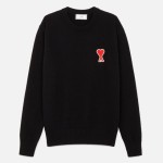 WIZWID:위즈위드 - [AMI:아미]Ami De Coeur Chest Patch Sweater Black H18k024 006 WIZWID