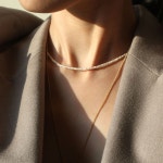 WIZWID:위즈위드 - [EN CE MOMENT:앙스모멍]# 013 Tiny Pearl Necklace WIZWID