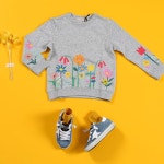 WIZWID:위즈위드 - [Stella McCartney:스텔라 맥카트니]445844 Sij71 플라럴프린트 키즈 맨투맨(Gr) WIZWID
