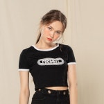 WIZWID:위즈위드 - [frei-heit:프라이하잇][프라이하잇] ROUND CROP T-SHIRT(BLACK) WIZWID