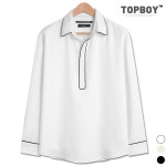 WIZWID:위즈위드 - [TOPBOY:탑보이]데우스 오버핏 헨리넥 긴팔셔츠 (NJ004) WIZWID