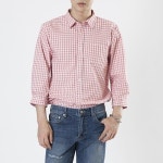 WIZWID:위즈위드 - [G.E.N.T:지이엔티]깅엄 체크 7부 셔츠_GS9211C WIZWID