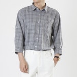 WIZWID:위즈위드 - [G.E.N.T:지이엔티]플란넬 체크 7부셔츠_GS9202C WIZWID