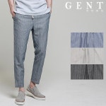 WIZWID:위즈위드 - [G.E.N.T:지이엔티]린넨 ST 워싱 9부 밴딩 팬츠 GP8204C WIZWID