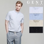 WIZWID:위즈위드 - [G.E.N.T:지이엔티]헨리넥 린넨 반팔 셔츠 GS7201C WIZWID