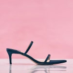 WIZWID:위즈위드 - [att:에이티티][10%쿠폰]Two-Strap Heel  (Navy Silk) WIZWID