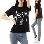 WIZWID:위즈위드 - [MSGM:엠에스지엠][S사이즈구매가능] MSGM 2641MDM174 블랙 티셔츠 WIZWID
