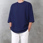 WIZWID:위즈위드 - [G.E.N.T:지이엔티]오버핏 엠보 쿨링 7부 티셔츠 GT9201C WIZWID
