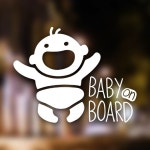 WIZWID:위즈위드 - [ADORARHOUSE:아도라하우스]자동차 포인트 스티커 아기베베 WIZWID