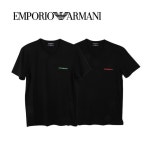 WIZWID:위즈위드 - [Emporio Armani:엠포리오아르마니]알마니 남성 반팔티셔츠 9p717-111849 블랙 2장세트 WIZWID