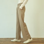 WIZWID:위즈위드 - [largo:라르고][단독/특가]back slit pants (beige) WIZWID