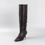 WIZWID:위즈위드 - [blanc sur blanc:블랑수블랑]Aube Ankle Boots Beige Crocco WIZWID
