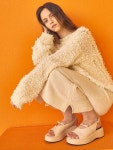 WIZWID:위즈위드 - [LEPOINT:르푸앙]Low heel strap sandal - Sky WIZWID