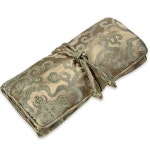 WIZWID:위즈위드 - [Red Blossom:레드블라섬] Jewelry Roll (Large) - Silk Brocade, Lotus Taupe  WIZWID