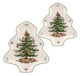 WIZWID:위즈위드 - [Spode:스포드] Christmas Tree 2-Pc Tree Shaped Dish Set WIZWID