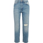 WIZWID:위즈위드 WIZWID:Jeanne Cropped Distressed Straight-Leg Jeans