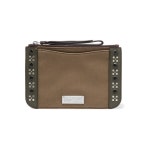 WIZWID:위즈위드 WIZWID:[특가세일]Roxy Embellished Leather-Trimmed Canvas Pouch
