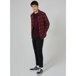 위즈위드 WIZWID:Burgundy And Black Panel Jumper