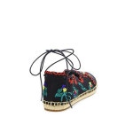 위즈위드 WIZWID:Sonoma Embroidered Lace-Up Espadrille Flats