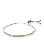 위즈위드 WIZWID:Golden Sparkling Strand Cz Bracelet