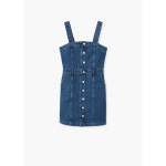 위즈위드 WIZWID:Pocket Denim Pinafore Dress - Women | Mango