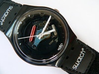 [해외] 1995Swatch Watch Standard Blackliner GB161L