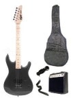 39 인치 BLACK 전기 기퍼터 and Amp Pack  Carrying Case  Accessories, (Guitar, 10 Watt Amplifier, Whammy Bar, Strap, Cable, Strings... 