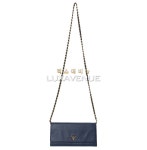 프라다 블루 사피아노 1M1290 크로스 체인 메신져 PRADA