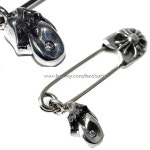 《바이디오》 롤링스톤즈 다이아몬드 세팅 세이프티 핀 Chrome Hearts