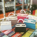 미사용 보관 T 에르메스 블랙 켈리 25 금장 그랑파리 HERMES