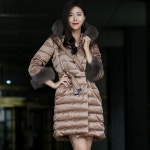 ◆프리미엄멀티샵(천안)◆16FW◆CUBE NOVEF 여성롱패딩(BR)(퍼 Max Mara