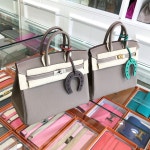 *전시품 당일배송* ★ 에르메스 C각인블랙금장벌킨25cm HERMES