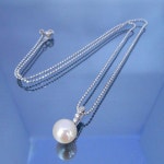 천연진주메달/8~8.5mm/화이트골드/LE-A0512 | Other Brand | 필웨이