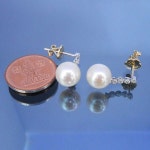 천연진주 귀걸이/8~8.5mm/심플함이돋보여요/LE-A0512 | Other Brand | 필웨이