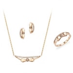 핑크골드 패션세트/14k/리본/큐빅세팅/OPR-J1583 | Other Brand |