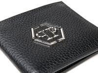 《세종 위버럭스》*최신상*필립플레인 MANANA 스틸로고 페블래더반지갑 Philipp Plein