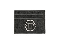 《압구정 위버럭스》 필립플레인 스틸로고패치페블래더카드지갑  Philipp Plein 필웨이