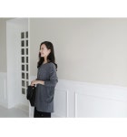 [ 로피스 단추 롱티셔츠]