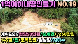 (★1억이하양평토지★)[농막가능](양평엔NO.26564)계획관리지역 정남향 숲세권 양평소액토지 - kakaoTV (★1억이하양평토지★)[농막가능]... 