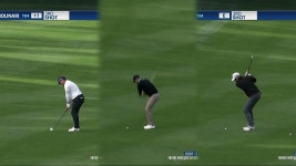 1R 11번홀 같은 홀 같은 공략 비슷한 방법으로 홀을 공략하는 세 선수 - kakaoTV 1R 11번홀 같은 홀 같은 공략 비슷한 방법으로 홀을... 