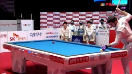 다음스포츠 | 멋진 찍어치기로 4연속 득점하며 역전에 성공하는 휴온스[웰컴저축은행 PBA 팀리그 6R]