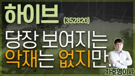하이브 (352820) - 당장 보여지는 악재는 없지만.. - kakaoTV 하이브 (352820) - 당장 보여지는 악재는 없지만..